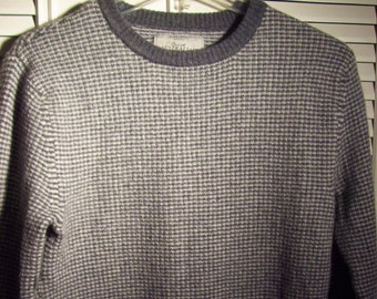Sweater Small, Australian Wool Knitted Pullover.  Vintage Down Yonder Wool Find!.  Gray. Vintage Find!  - see details