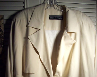 Ellen Tracy Pure Silk Jacket! Beyond Elegant! FIVE STAR Dressy Vintage Find!  -Lined ! see details