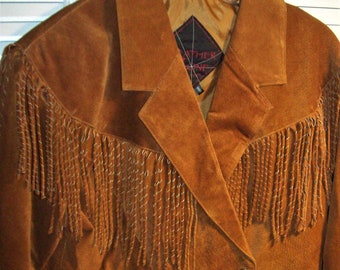 Jacket Small - Medium, Leather Zone Suede , Genuine Leather, PRICE ALERT Fringe, Rodeo, Barrel Racing, Equestrian, Southwest, TX Western