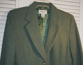 Blazer 10 - 12, Pendleton Light Green Wool Blazer, Understated Preppy Blazer!  FIVE STAR Pendleton!  - see details