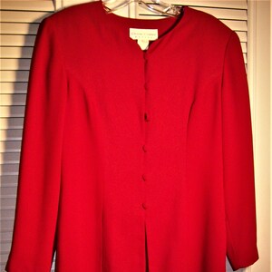 Dress 6, Red Tunic Dress, Crepe Poly Sensational Vintage Find!  By Casual Corner.  - see details