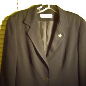 Blazer 8, Brooks Brothers Black Poly Blend Blazer, Preppy, Pockets, Career Staple, - see details
