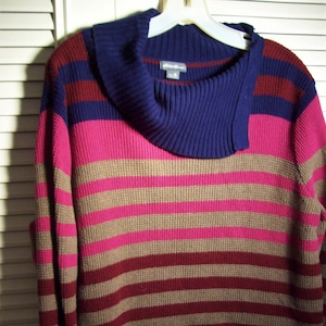 Sweater XL, Eddie Bauer Knitted Pullover /Turtleneck .  Knitted of Cotton/Nylon Yarn. FIVE STAR Eddie Bauer!  -see details