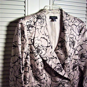 Jacket 16, Evening Dressy Silk/Poly  Jacket w Rhinestone Clasp Closure.  By R & M Richards, - see details