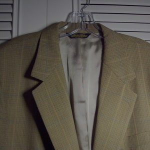 Brooks Brothers Sale ! Sport Coat 46&quot; Blazer, Long,  Soft Plaid 100% Pure New Wool, Gorgeous FIVE STAR Vintage Find!   - Sale just now!