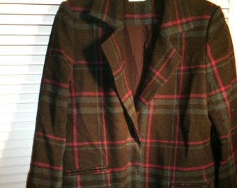 Coat 10, Pendleton Wool Three Quarter Winter Plaid Coat, FIVE STAR ! !Pendleton!  -  see details