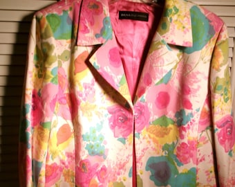 Dana Buchman Leather Jacket - Etsy