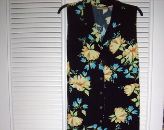 Muu Muu 10,, Island Treasure Dress,  Long and Lovely Resort Floral -Splash Dress 10