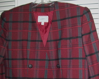 Blazer 8 - 10,  J Gallery Plaid Outstanding Blazer  Jacket Versatile Vintage Find! Career Find Size 8 -  10