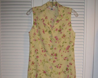 Dress 4,  Prairie Country Talbot's Maxi Dress in Sunrise Yellow For Your Spring Vintage Find!  Size 4