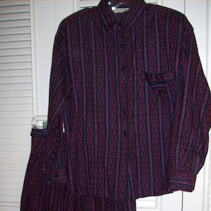 Dress XL, Two Pieced Maxi Dress Khazana Wonderful Paisley Striped Cotton Transitional Outfit XL image 1
