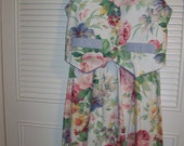 Dress 12, Vintage Floral Vest and Maxi Skirt, Summer Finale Outfit. BEAUTIFUL Size 12