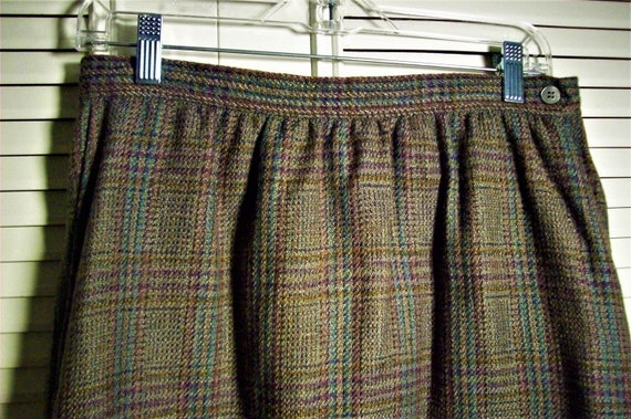 Skirt 8, Evan Picone Wool Glen Plaid Skirt.  Soft… - image 1