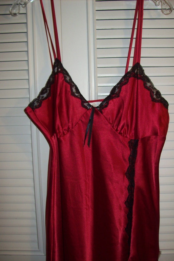 Vintage Valentine  Maxi Nightgown Spaghetti Strap… - image 2