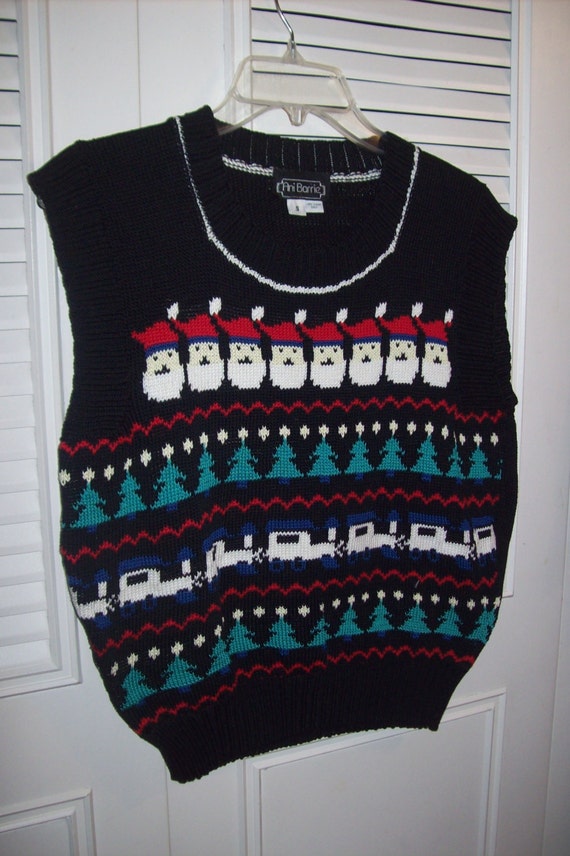 Sweater Small, Vintage Ani Barrie Christmas Sleeve