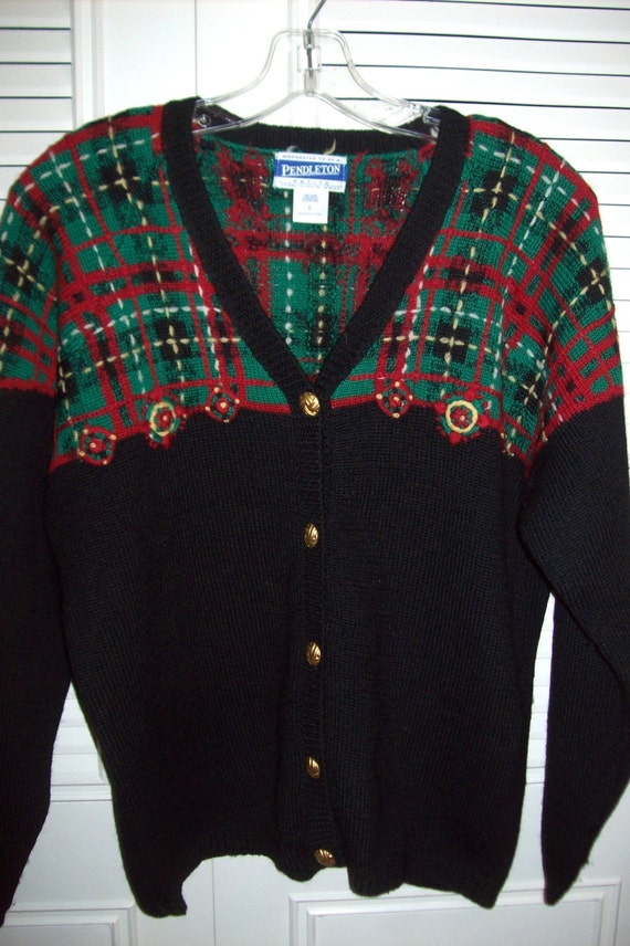 Sweater Large,  Pendleton Cardigan Sweater, All W… - image 2