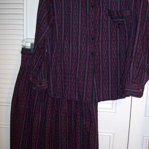Dress XL, Two Pieced Maxi Dress Khazana Wonderful Paisley Striped Cotton Transitional Outfit XL image 4
