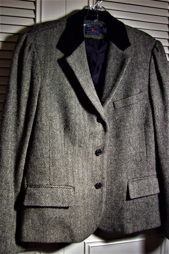 Blazer 14, Herringbone Tweed Wool Blazer by Americ