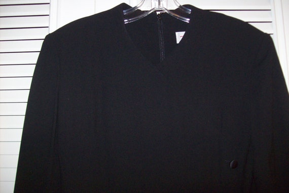 Dress 6, Vintage Talbot's Long Sleeved Black Crep… - image 4