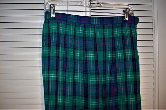 Skirt 10, Talbot's Plaid Pleated Maxi Skirt, Wool… - image 3