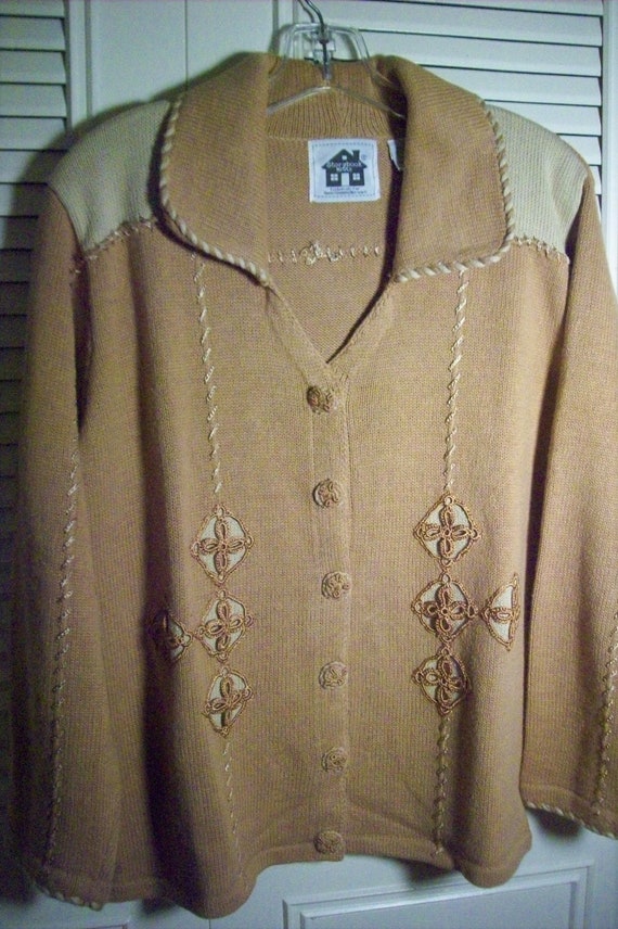 Sweater Medium, Fall Entry for Fall, Camel Ramie … - image 2