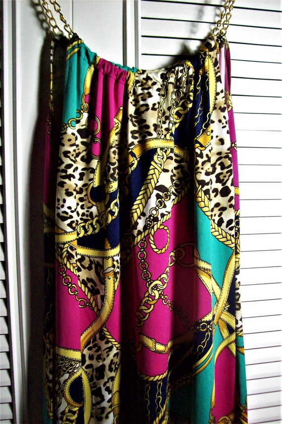 Dress Small, Beach Wear! the Barefoot Contessa Dress by Nina Leonard. Poly  Maxi, Long, Vivid Standout Dress, - See Details - Etsy