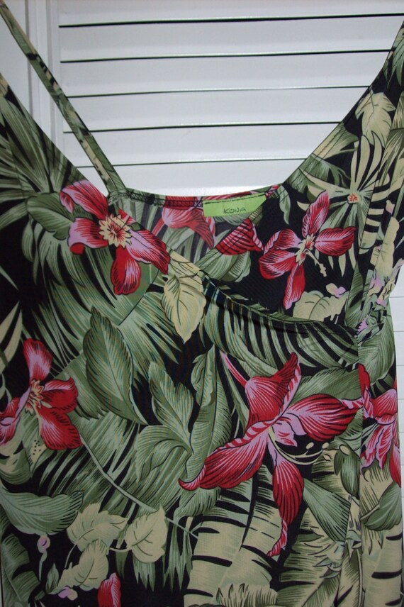 Vintage Kona Hawaiian sarong dress, size 2 - 4 st… - image 2