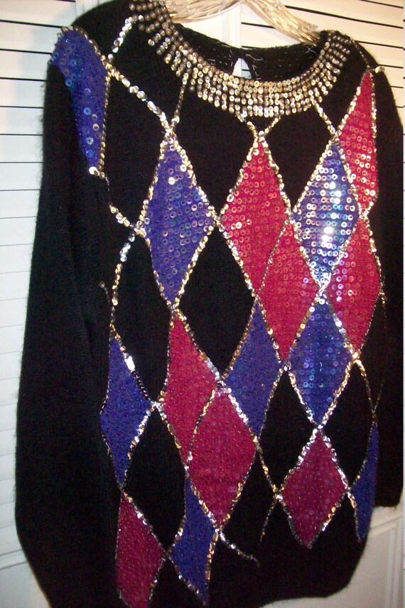 Sweater Medium, Sequined I. B. Diffusion Evening … - image 1