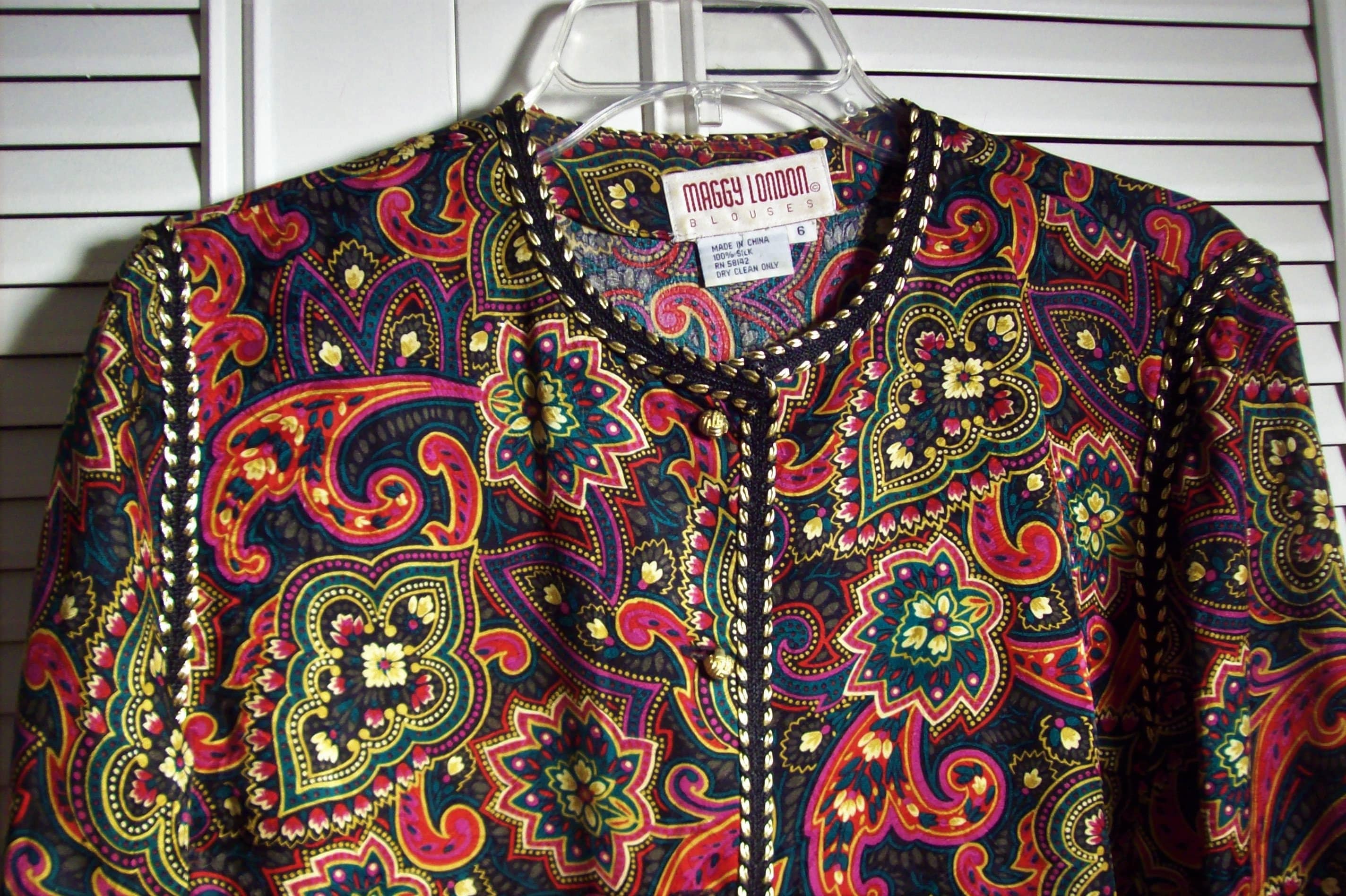 Jacket 6, Maggy London Silk Paisley Jacket. Magnificent Versatile