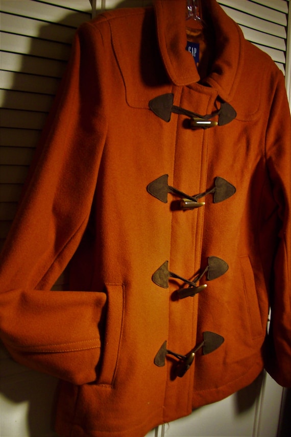 Jacket Medium, Coat Medium, Gap  Orange Toggle Ja… - image 2