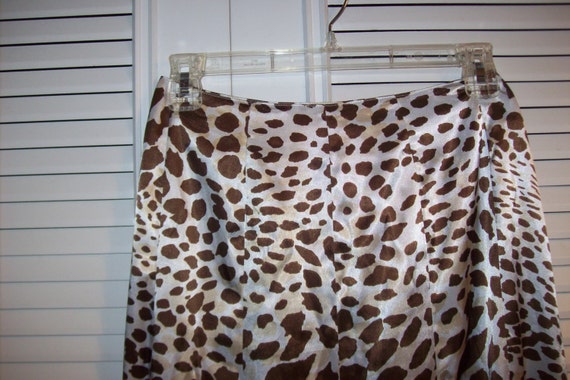 Skirt 12, Sharon Young Brown Dalmation Maxi Skirt… - image 2