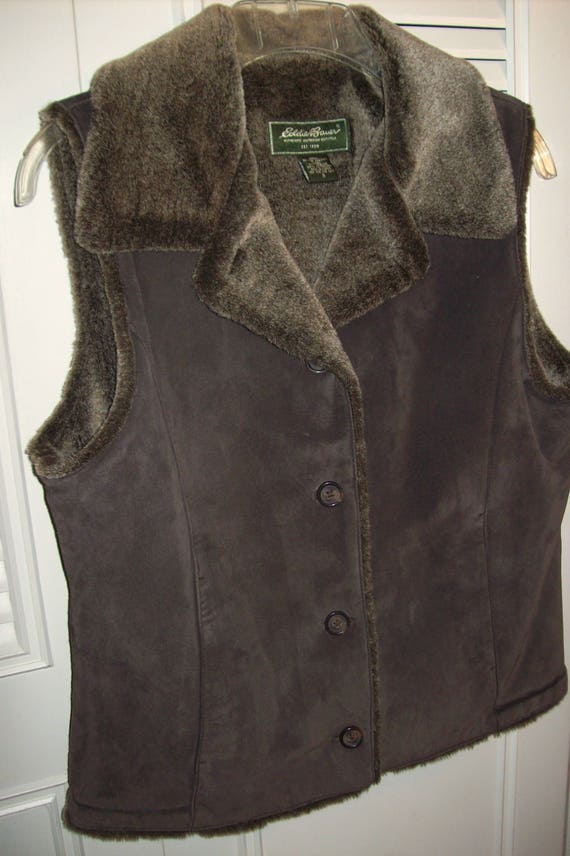 Vest Small, Suede Genuine Leather Vest, Eddie Bau… - image 3