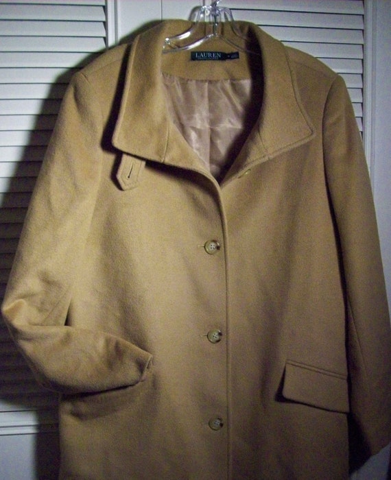 camel three quarter coat