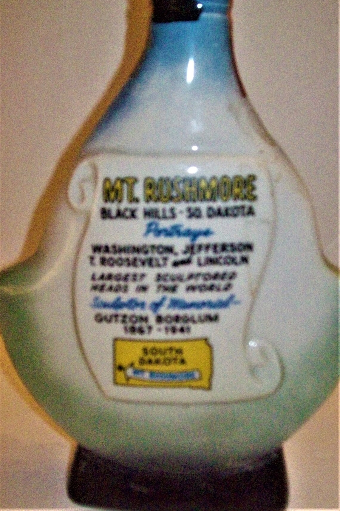 Jim Beam, Mount Rushmore Liquor Decanter. Black Hills South Dakota, A