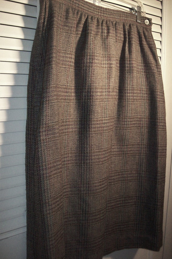 Skirt 8, Evan Picone Wool Glen Plaid Skirt.  Soft… - image 2