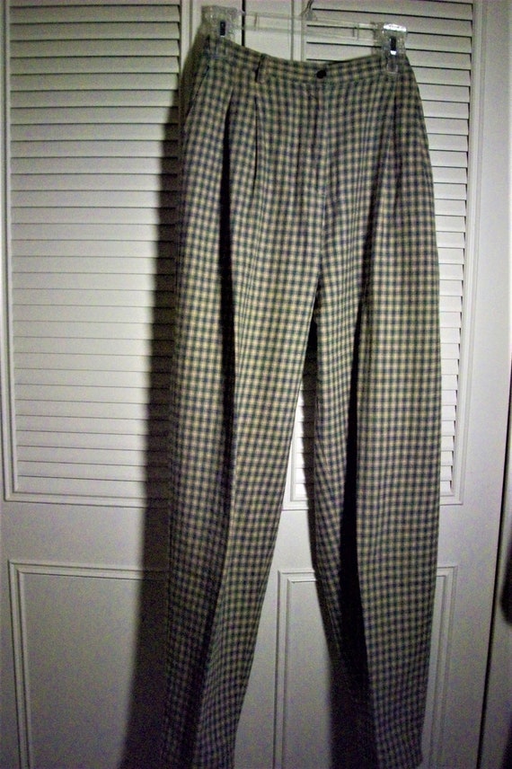 Pants 12-14, Susan Bristol Checked Straight Pants,