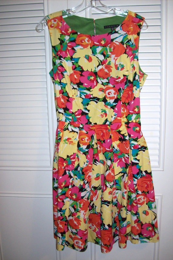 Sundress 12, Vintage  Floral  Cotton Sundress Fli… - image 4