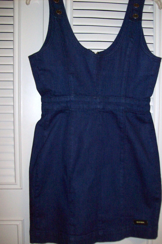 Dress 6,  Vintage Blue Denim Skimmer Shorty Dress.