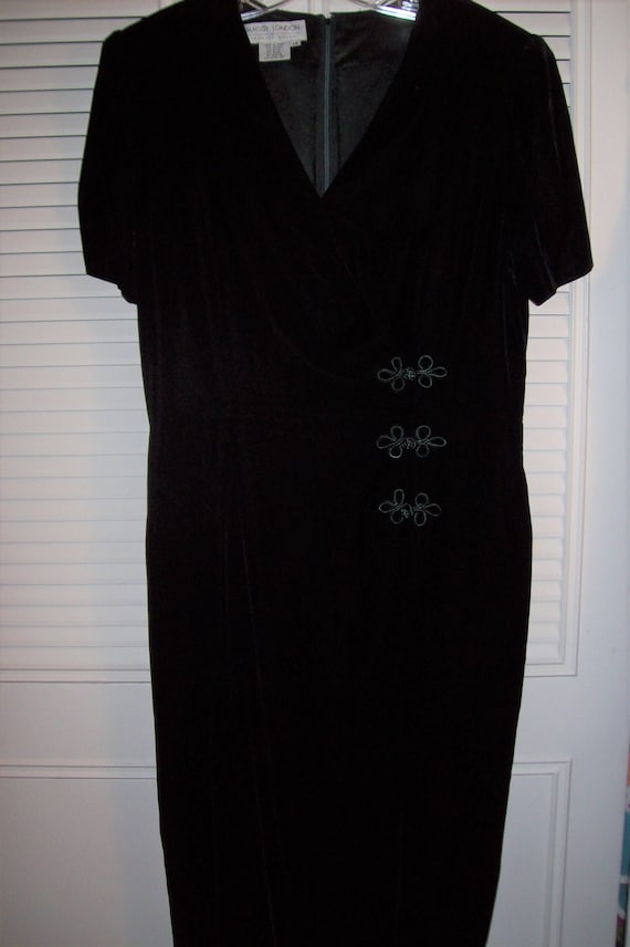 Dress 14, Black Velvet Evening Long Dress by Maggy