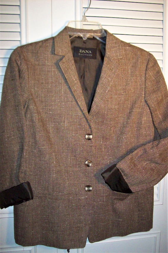 Blazer 8 - 10, Dana Buchman Waffle Tweedy Jacket w