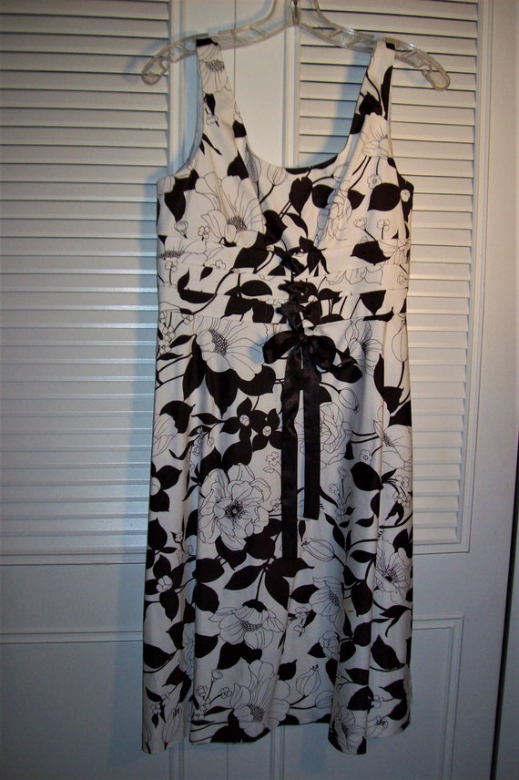 Dress 8, Sundress 8, Cotton Black and White Adora… - image 1