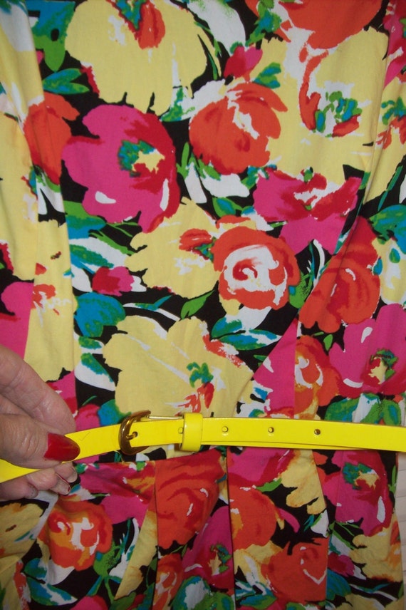 Sundress 12, Vintage  Floral  Cotton Sundress Fli… - image 3