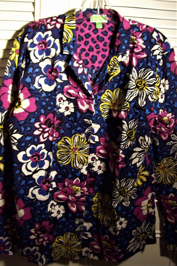 Shirt Large, Blouse Large, Vera Bradley Colorful S