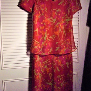 Dress 8, Donna Ricco Dressy Frilly Resort Evening GORGEOUS Two Pieced Dress, MAXI Skirt, see details image 3