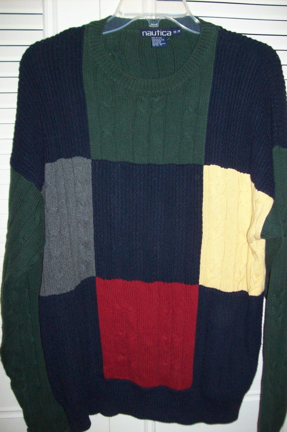 Sweater Large, 80's, Vintage Nautica Men's Cotton 