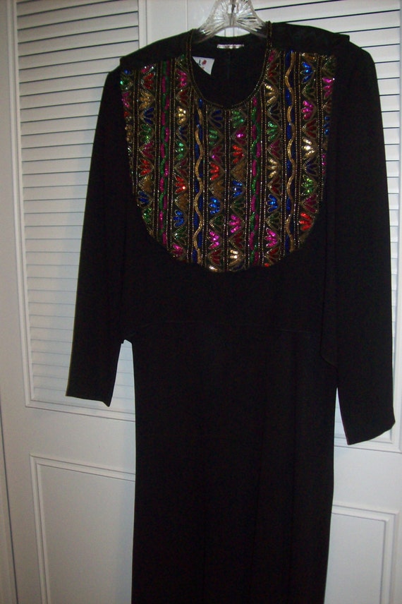 Dress 10. Evening, Vintage Caron of Chicago Black… - image 5