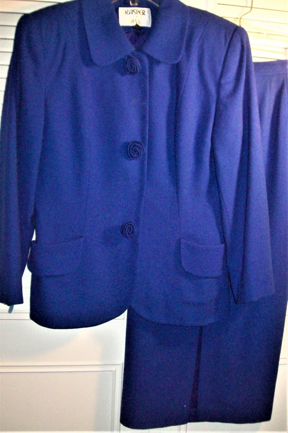 Suit, Skirt Suit by Kasper,  Royal Blue Maxi GORGE