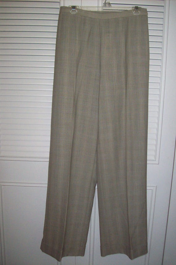 Pants 8, Ellen Tracy Career Pants, Shadow Plaid, C