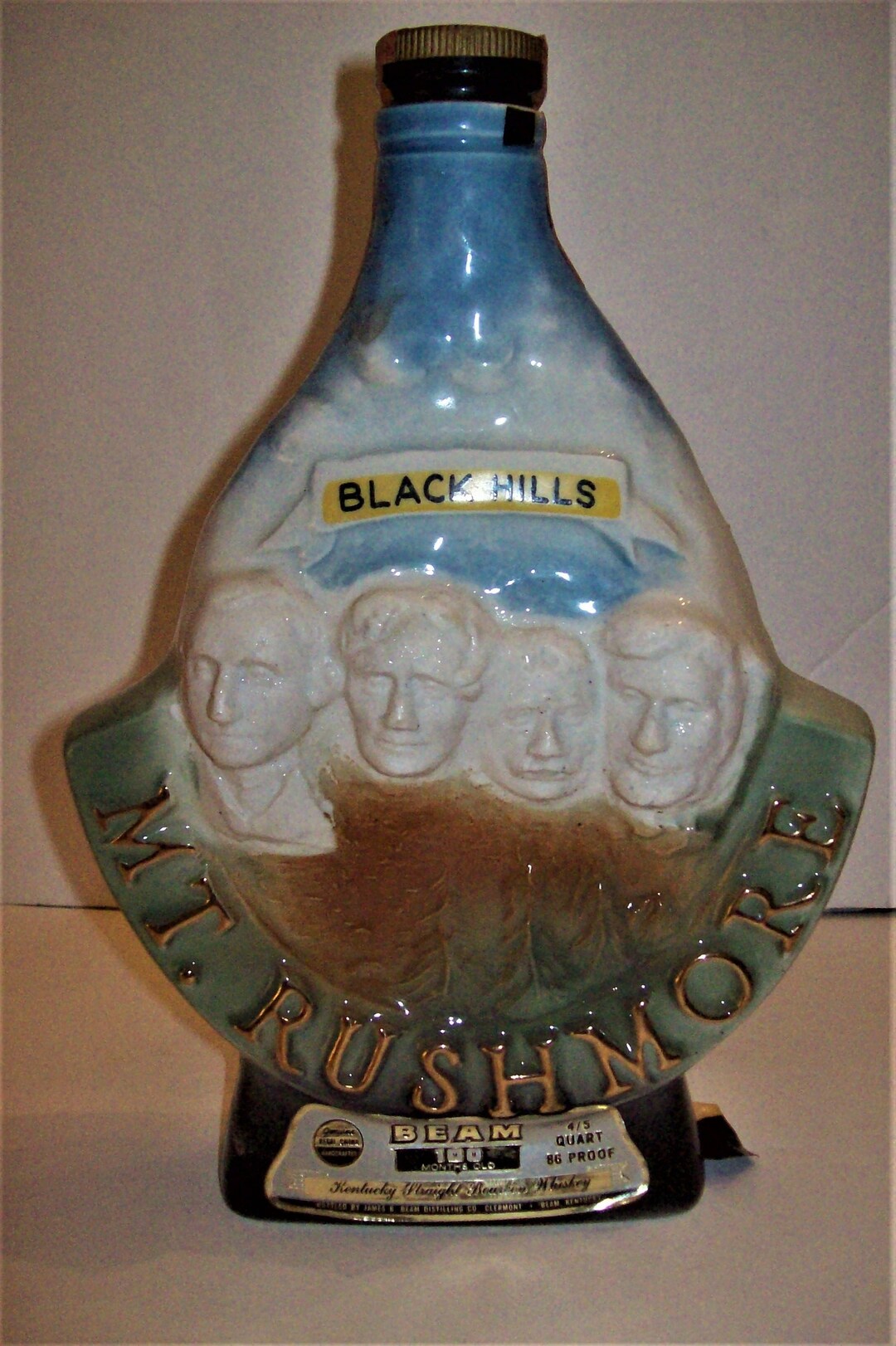 Jim Beam, Mount Rushmore Liquor Decanter. Black Hills South Dakota, A
