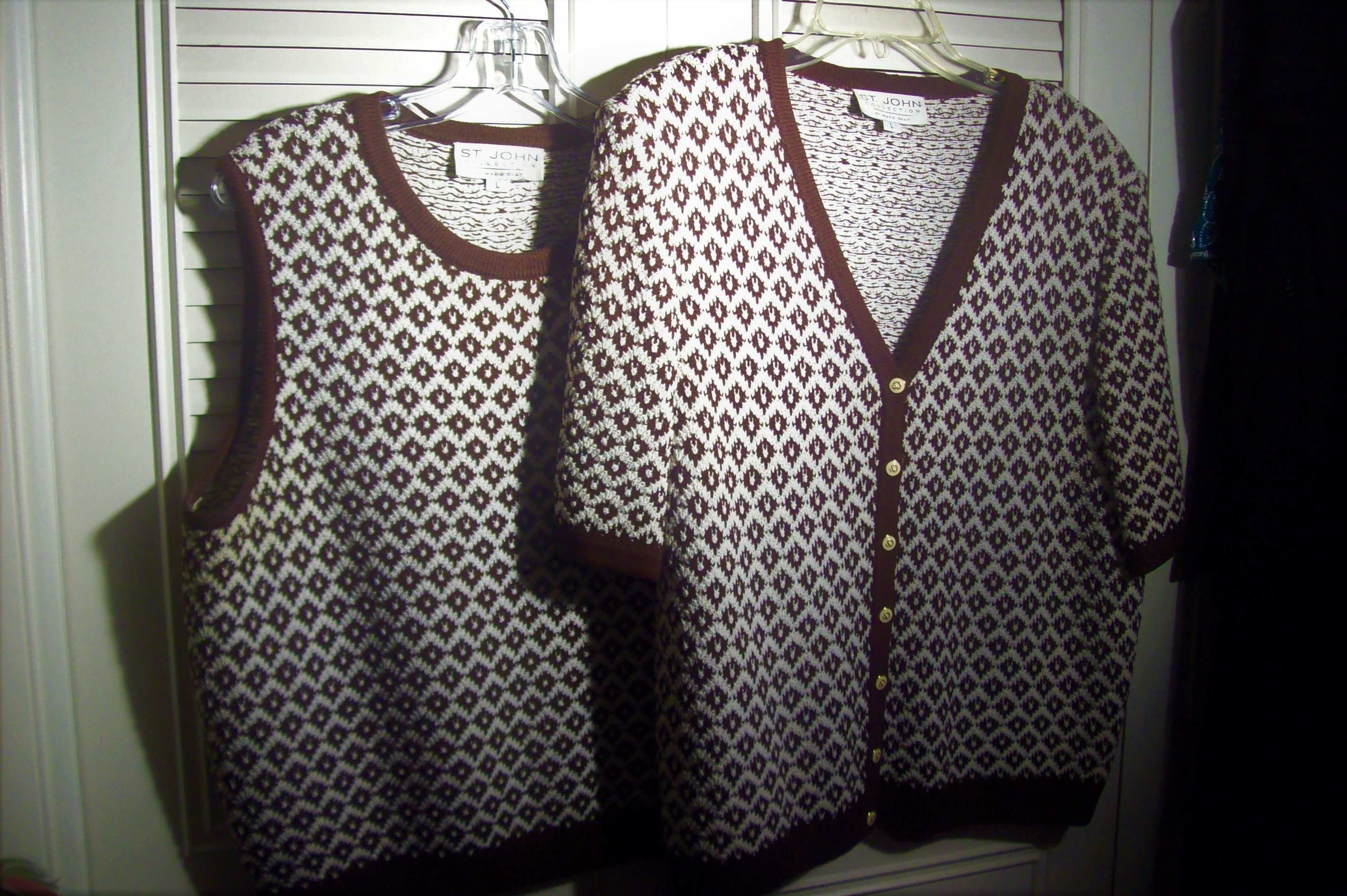 Sweater Large, Adrienne Vittadini Sweater Set, Cotton Knit Travel